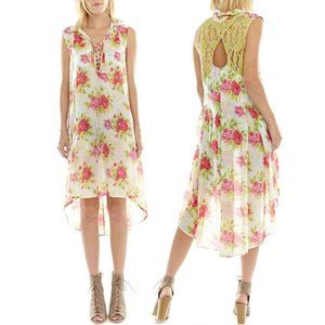 Aratta Evening Prime Rose Dress NWT • Small • Floral • Lace • Sleeveless • Boho